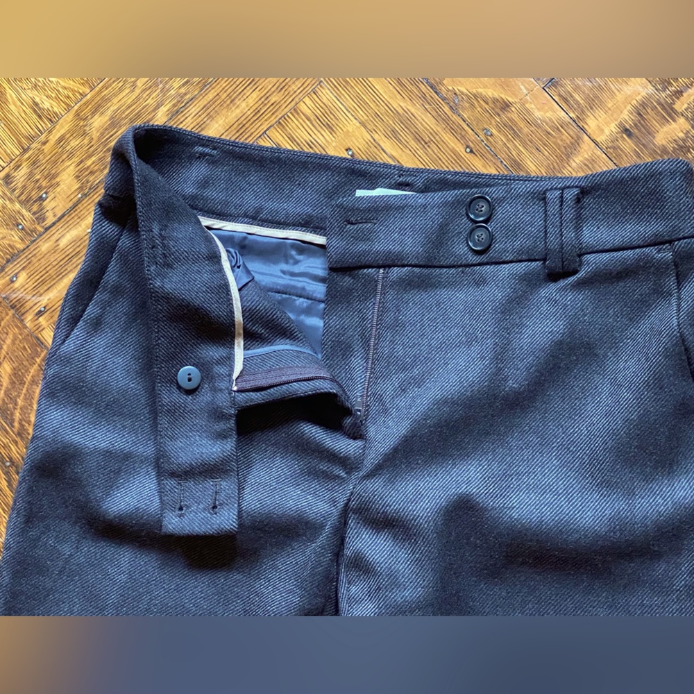 Dark Brown and Black Wool Ann Taylor Loft Pants - Size 2 - Kate Fit - Picture 8 of 12